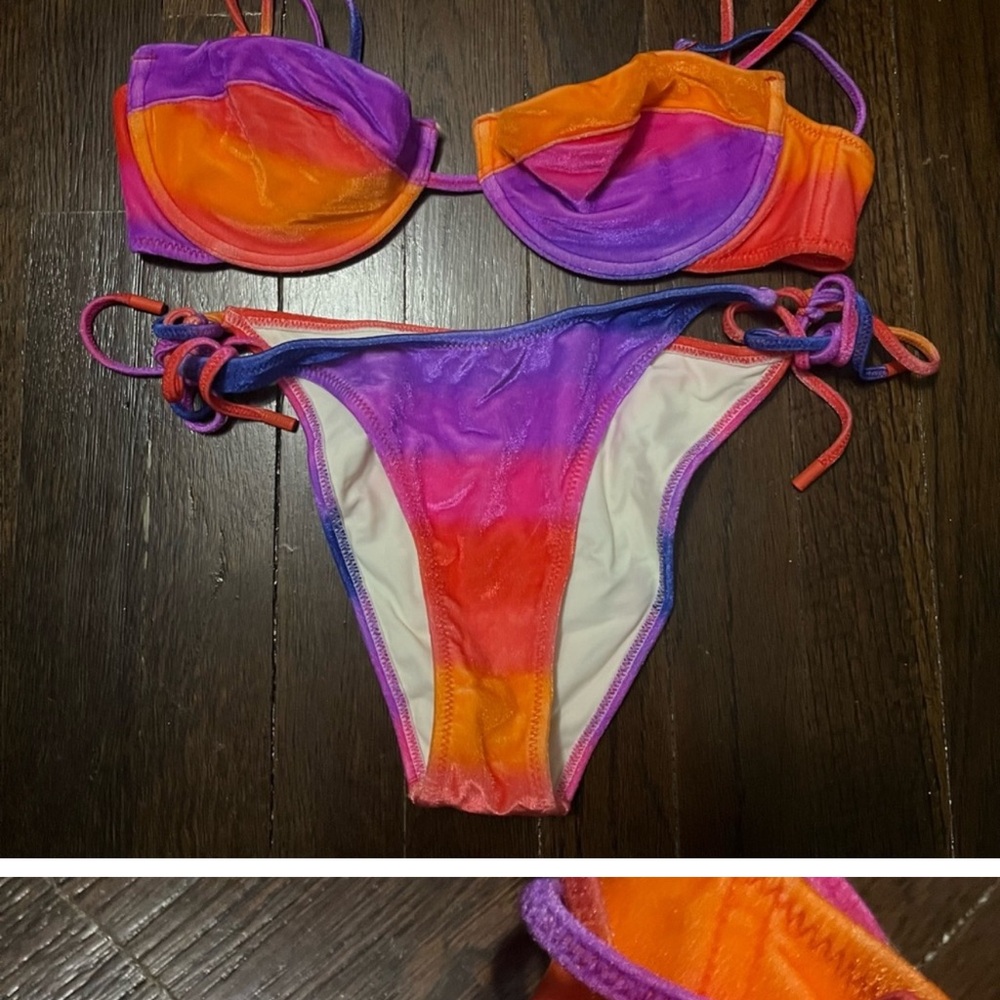 Triangl Swimwear Vibrant Pink and Purple Bikini